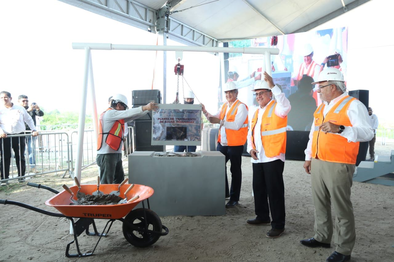 Tendrá Altamira nueva Planta Tratadora de Aguas Residuales; Américo pone primera piedra