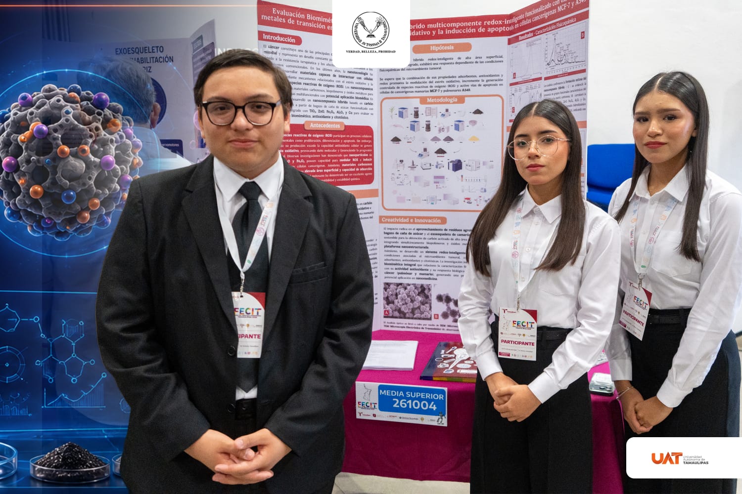 Estudiantes de la UAT desarrollan nanocompuesto para combatir células cancerosas Estudiantes de la UAT desarrollan nanocompuesto para combatir células cancerosas