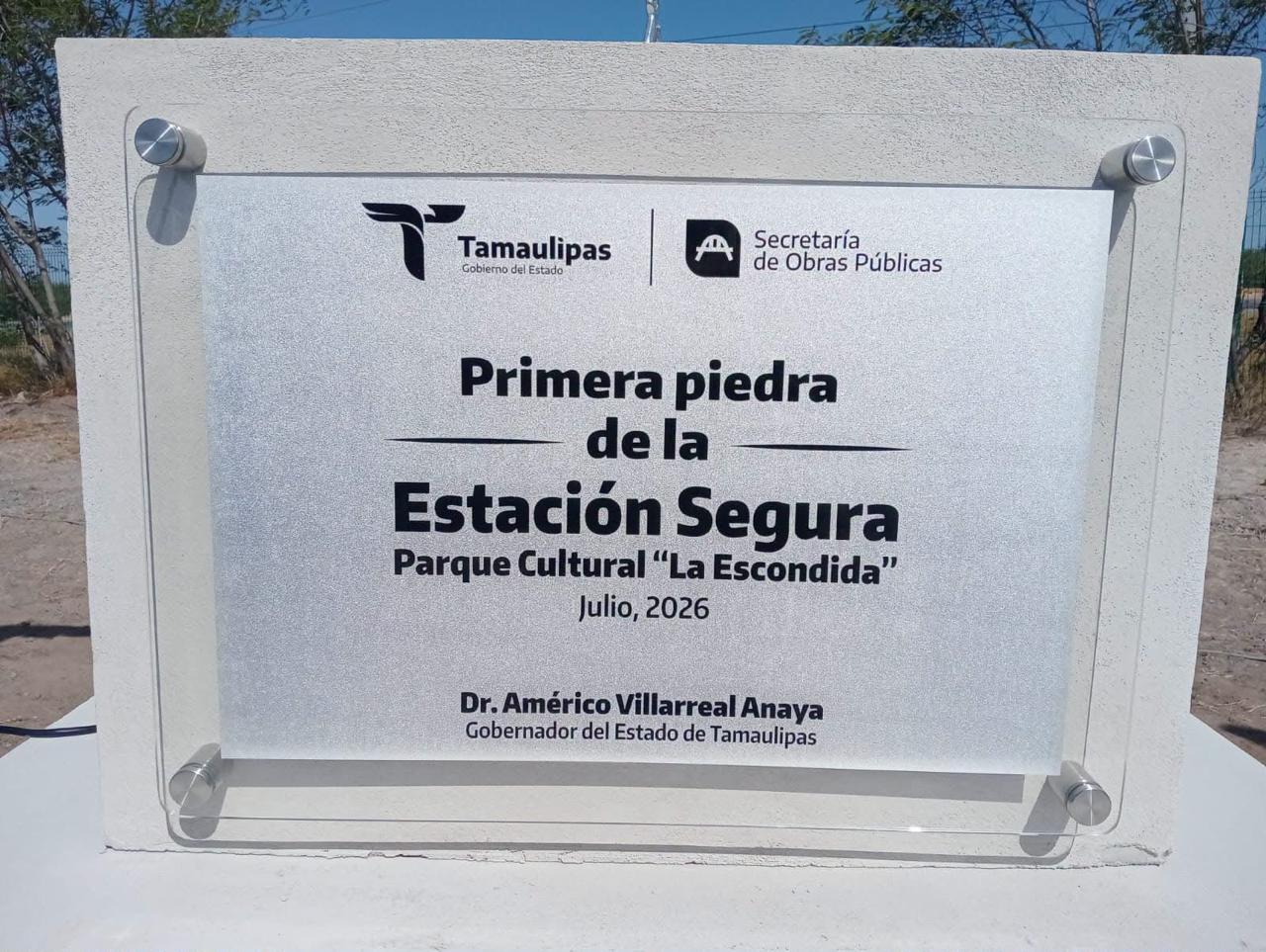 *Gobierno de Américo coloca primera piedra de Estación Segura Parque Cultural “La Escondida” en Reynosa* *Gobierno de Américo coloca primera piedra de Estación Segura Parque Cultural “La Escondida” en Reynosa*